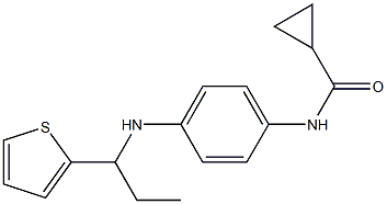 N-(4-{[1-(thiophen-2-yl)propyl]amino}phenyl)cyclopropanecarboxamide Struktur