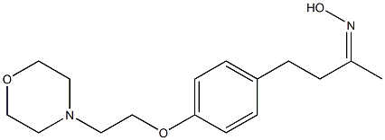 N-(4-{4-[2-(morpholin-4-yl)ethoxy]phenyl}butan-2-ylidene)hydroxylamine Struktur