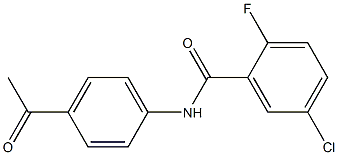 N-(4-acetylphenyl)-5-chloro-2-fluorobenzamide Struktur