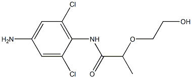 N-(4-amino-2,6-dichlorophenyl)-2-(2-hydroxyethoxy)propanamide Struktur