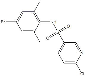 N-(4-bromo-2,6-dimethylphenyl)-6-chloropyridine-3-sulfonamide Struktur