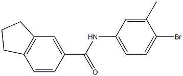 N-(4-bromo-3-methylphenyl)-2,3-dihydro-1H-indene-5-carboxamide Struktur