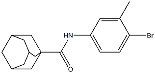 N-(4-bromo-3-methylphenyl)adamantane-1-carboxamide Struktur