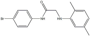 N-(4-bromophenyl)-2-[(2,5-dimethylphenyl)amino]acetamide Struktur