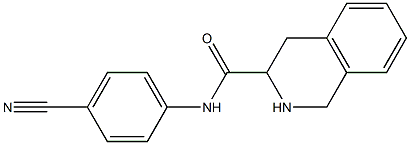 N-(4-cyanophenyl)-1,2,3,4-tetrahydroisoquinoline-3-carboxamide Struktur