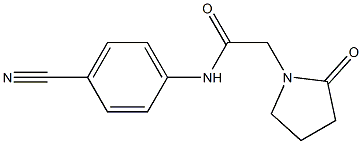 N-(4-cyanophenyl)-2-(2-oxopyrrolidin-1-yl)acetamide Struktur