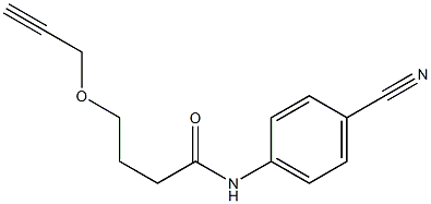 N-(4-cyanophenyl)-4-(prop-2-yn-1-yloxy)butanamide Struktur