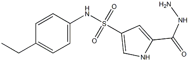 N-(4-ethylphenyl)-5-(hydrazinocarbonyl)-1H-pyrrole-3-sulfonamide Struktur