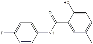 N-(4-fluorophenyl)-2-hydroxy-5-methylbenzamide Struktur