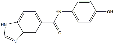 N-(4-hydroxyphenyl)-1H-1,3-benzodiazole-5-carboxamide Struktur