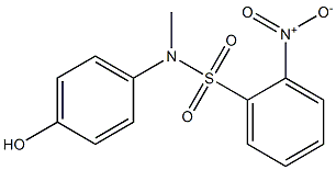 N-(4-hydroxyphenyl)-N-methyl-2-nitrobenzene-1-sulfonamide Struktur