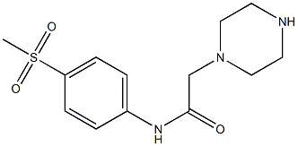 N-(4-methanesulfonylphenyl)-2-(piperazin-1-yl)acetamide Struktur