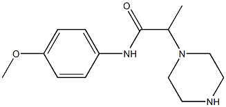 N-(4-methoxyphenyl)-2-(piperazin-1-yl)propanamide Struktur