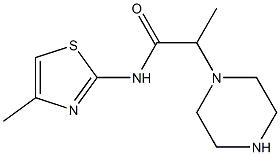 N-(4-methyl-1,3-thiazol-2-yl)-2-(piperazin-1-yl)propanamide Struktur