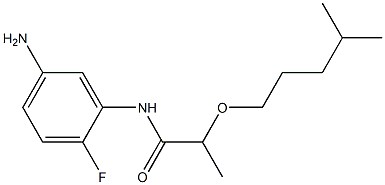 N-(5-amino-2-fluorophenyl)-2-[(4-methylpentyl)oxy]propanamide Struktur