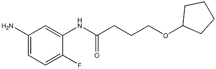 N-(5-amino-2-fluorophenyl)-4-(cyclopentyloxy)butanamide Struktur