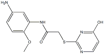 N-(5-amino-2-methoxyphenyl)-2-[(4-hydroxypyrimidin-2-yl)sulfanyl]acetamide Struktur