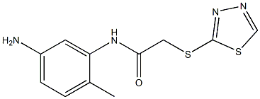 N-(5-amino-2-methylphenyl)-2-(1,3,4-thiadiazol-2-ylsulfanyl)acetamide Struktur