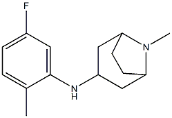 N-(5-fluoro-2-methylphenyl)-8-methyl-8-azabicyclo[3.2.1]octan-3-amine Struktur