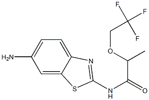 N-(6-amino-1,3-benzothiazol-2-yl)-2-(2,2,2-trifluoroethoxy)propanamide Struktur