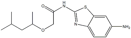 N-(6-amino-1,3-benzothiazol-2-yl)-2-[(4-methylpentan-2-yl)oxy]acetamide Struktur