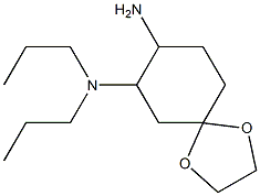 N-(8-amino-1,4-dioxaspiro[4.5]dec-7-yl)-N,N-dipropylamine Struktur