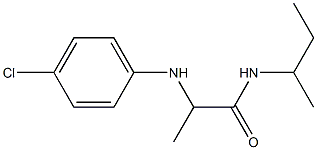 N-(butan-2-yl)-2-[(4-chlorophenyl)amino]propanamide Struktur