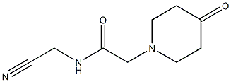 N-(cyanomethyl)-2-(4-oxopiperidin-1-yl)acetamide Struktur