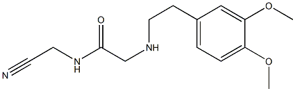 N-(cyanomethyl)-2-{[2-(3,4-dimethoxyphenyl)ethyl]amino}acetamide Struktur