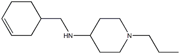 N-(cyclohex-3-en-1-ylmethyl)-1-propylpiperidin-4-amine Struktur