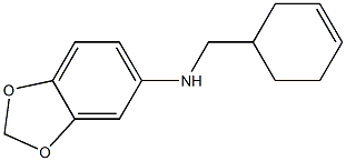 N-(cyclohex-3-en-1-ylmethyl)-2H-1,3-benzodioxol-5-amine Struktur