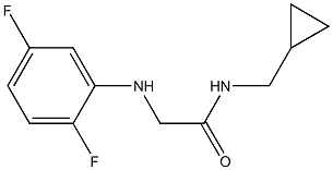 N-(cyclopropylmethyl)-2-[(2,5-difluorophenyl)amino]acetamide Struktur