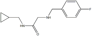 N-(cyclopropylmethyl)-2-{[(4-fluorophenyl)methyl]amino}acetamide Struktur