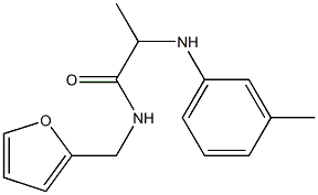 N-(furan-2-ylmethyl)-2-[(3-methylphenyl)amino]propanamide Struktur