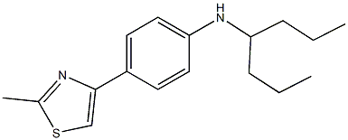 N-(heptan-4-yl)-4-(2-methyl-1,3-thiazol-4-yl)aniline Struktur