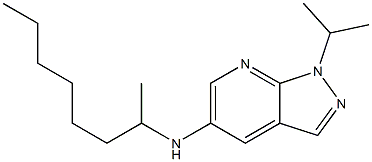 N-(octan-2-yl)-1-(propan-2-yl)-1H-pyrazolo[3,4-b]pyridin-5-amine Struktur