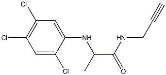 N-(prop-2-yn-1-yl)-2-[(2,4,5-trichlorophenyl)amino]propanamide Struktur