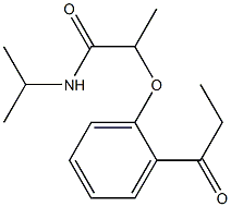 N-(propan-2-yl)-2-(2-propanoylphenoxy)propanamide Struktur