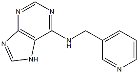 N-(pyridin-3-ylmethyl)-7H-purin-6-amine Struktur