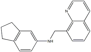 N-(quinolin-8-ylmethyl)-2,3-dihydro-1H-inden-5-amine Struktur