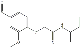 N-(sec-butyl)-2-(4-formyl-2-methoxyphenoxy)acetamide Struktur