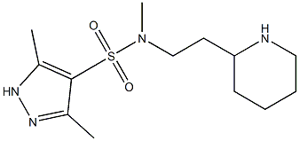 N,3,5-trimethyl-N-[2-(piperidin-2-yl)ethyl]-1H-pyrazole-4-sulfonamide Struktur