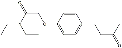 N,N-diethyl-2-[4-(3-oxobutyl)phenoxy]acetamide Struktur