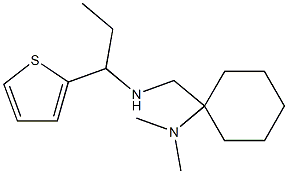 N,N-dimethyl-1-({[1-(thiophen-2-yl)propyl]amino}methyl)cyclohexan-1-amine Struktur