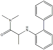 N,N-dimethyl-2-[(2-phenylphenyl)amino]propanamide Struktur