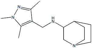 N-[(1,3,5-trimethyl-1H-pyrazol-4-yl)methyl]-1-azabicyclo[2.2.2]octan-3-amine Struktur