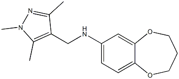 N-[(1,3,5-trimethyl-1H-pyrazol-4-yl)methyl]-3,4-dihydro-2H-1,5-benzodioxepin-7-amine Struktur