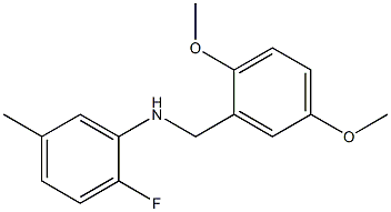 N-[(2,5-dimethoxyphenyl)methyl]-2-fluoro-5-methylaniline Struktur