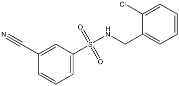 N-[(2-chlorophenyl)methyl]-3-cyanobenzene-1-sulfonamide Struktur