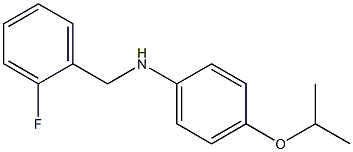 N-[(2-fluorophenyl)methyl]-4-(propan-2-yloxy)aniline Struktur